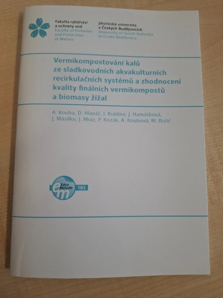 183. Vermikompostování kalů ze sladkovodních akvakulturních recirkulačních systémů a zhodnocení kvality finálních vermikompostů a biomasy žížal